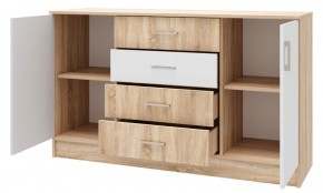 БЕАТРИС Комод К1400 (Дуб Сонома/Белый глянец) в Режи - rezh.ok-mebel.com | фото 2