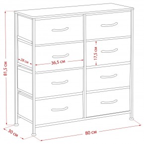 Комод Leset Линкс 8 ящ. (к/з), Каркас Белый, ящики Белые в Режи - rezh.ok-mebel.com | фото 8