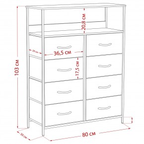 Комод Leset Локи 8 ящ. с полкой в Режи - rezh.ok-mebel.com | фото 12