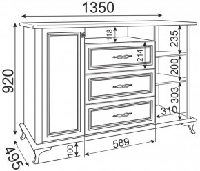 Комод М03 Скарлетт (бодега светлая) в Режи - rezh.ok-mebel.com | фото 2