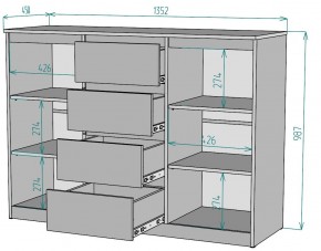 Комод Мальта K118 в Режи - rezh.ok-mebel.com | фото 2