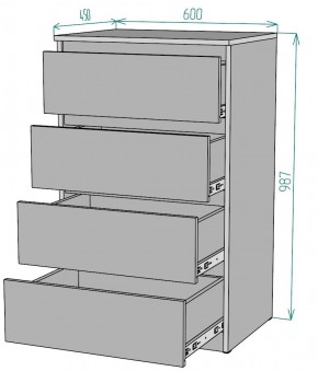 Комод Мальта K131 в Режи - rezh.ok-mebel.com | фото 2