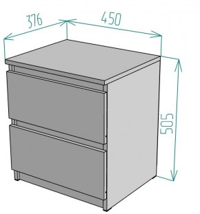 Комод Malta light K127 (тумба прикроватная) в Режи - rezh.ok-mebel.com | фото 2