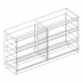 Комод с 6 ящиками 1400 "Бьянко" (Белый лофт) в Режи - rezh.ok-mebel.com | фото 3