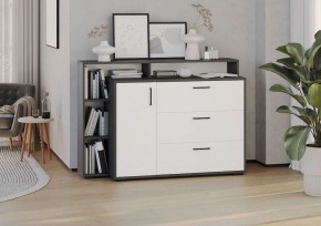 Комод с дверкой и тремя ящиками (графит/белый) в Режи - rezh.ok-mebel.com | фото 3