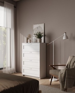 Комод СИРИУС с четырьмя ящиками, цвет белый в Режи - rezh.ok-mebel.com | фото