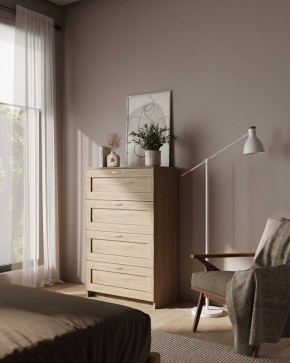 Комод СИРИУС с четырьмя ящиками, цвет Дуб Сонома в Режи - rezh.ok-mebel.com | фото