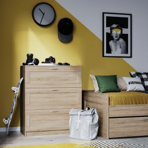 Комод СИРИУС с тремя ящиками, цвет Дуб Сонома в Режи - rezh.ok-mebel.com | фото