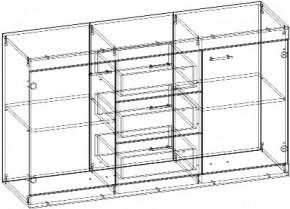СОНАТА КС-1500 Комод (Дуб сонома/Белый глянец) в Режи - rezh.ok-mebel.com | фото 2