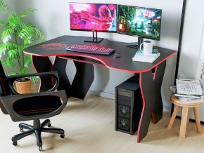 Компьютерный стол КЛ №9.0 (Черный/Красный) в Режи - rezh.ok-mebel.com | фото 3