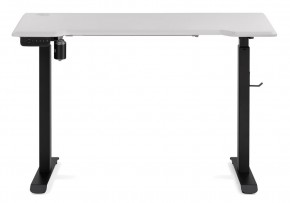 Компьютерный стол Маркос с механизмом подъема 120х75х75 белая шагрень / черный в Режи - rezh.ok-mebel.com | фото 3
