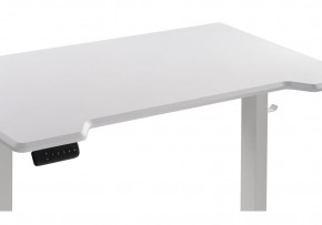 Компьютерный стол Маркос с механизмом подъема 120х75х75 белый / шагрень белая в Режи - rezh.ok-mebel.com | фото 6