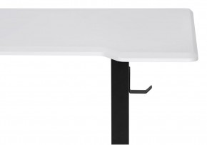 Компьютерный стол Маркос с механизмом подъема 140х80х75 белая шагрень / черный в Режи - rezh.ok-mebel.com | фото 6
