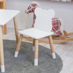 Комплект детской мебели стол и два стула Мишутка (Белый/Белый/Береза) в Режи - rezh.ok-mebel.com | фото 2