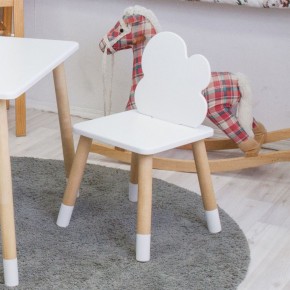 Комплект детской мебели стол и два стула Облачко (Белый/Белый/Береза) в Режи - rezh.ok-mebel.com | фото 3