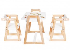 Комплект детской мебели стол и  два стула Я САМ "Лофт-Дуо" (Белый) в Режи - rezh.ok-mebel.com | фото