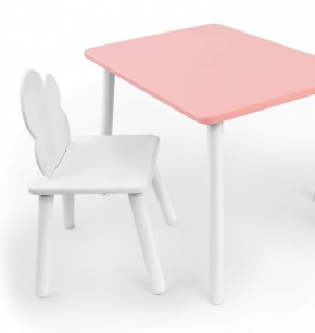 Комплект детской мебели стол и стул Облачко (Розывый/Белый/Белый) в Режи - rezh.ok-mebel.com | фото