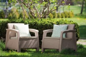 Комплект кресел Корфу Дуо (Corfu Duo set) капучино - песок в Режи - rezh.ok-mebel.com | фото 2