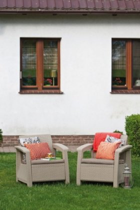 Комплект кресел Корфу Дуо (Corfu Duo set) капучино - песок в Режи - rezh.ok-mebel.com | фото 3