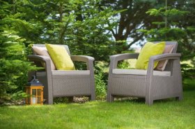 Комплект кресел Корфу Дуо (Corfu Duo set) капучино - песок в Режи - rezh.ok-mebel.com | фото 4
