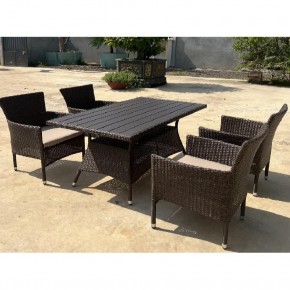 Комплект мебели из иск. ротанга AM-196B/T196 Brown 4Pcs (4+1) в Режи - rezh.ok-mebel.com | фото 3