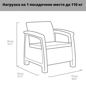 Комплект мебели Корфу Рест (Corfu Rest - without table) коричневый в Режи - rezh.ok-mebel.com | фото 3