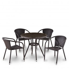 Комплект плетеной мебели T282ANT/Y137C-W53 Brown (4+1) в Режи - rezh.ok-mebel.com | фото