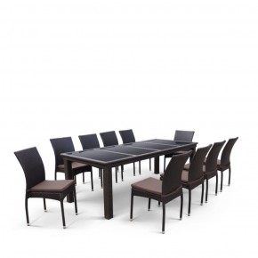 Комплект плетеной мебели T438/Y380A-W53 Brown (10+1) в Режи - rezh.ok-mebel.com | фото 3