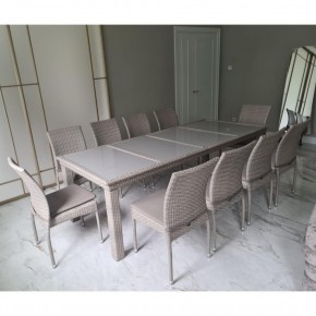 Комплект плетеной мебели T438/Y380C-W85 Latte (10+1) + подушки в Режи - rezh.ok-mebel.com | фото 3