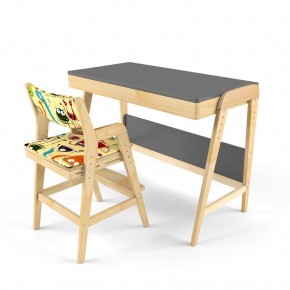 Комплект растущий стол и стул с чехлом 38 попугаев «Вуди» (Серый, Береза, Монстры) в Режи - rezh.ok-mebel.com | фото