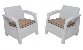 Комплект уличной мебели Yalta Premium Terrace Set (Ялта) белый (+подушки под спину) в Режи - rezh.ok-mebel.com | фото 4