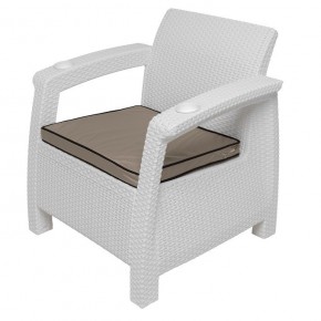 Комплект уличной мебели Yalta Premium Terrace Set (Ялта) белый (+подушки под спину) в Режи - rezh.ok-mebel.com | фото 7