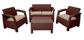 Комплект уличной мебели Yalta Premium Terrace Set (Ялта) шоколадый (+подушки под спину) в Режи - rezh.ok-mebel.com | фото 1