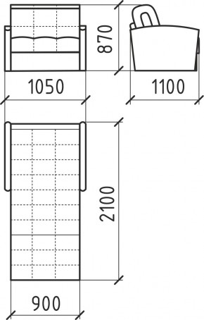 КОРАЛЛ 2 Кресло-кровать КР/КР в Режи - rezh.ok-mebel.com | фото 3