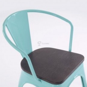 Кресло Barneo N-245 Tolix style Wood  (RAL6027 бирюзовый) в Режи - rezh.ok-mebel.com | фото 2