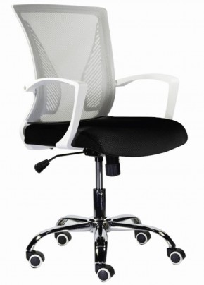 Кресло BRABIX "Wings MG-306" (пластик белый, хром, сетка, серое/черное) 532010 в Режи - rezh.ok-mebel.com | фото