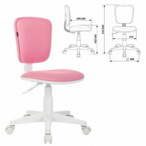 Кресло детское BRABIX "Joy MG-204W", без подлокотников, пластик белый, ткань TW, розовое, 533011 в Режи - rezh.ok-mebel.com | фото