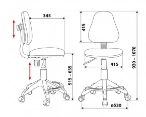 Кресло детское Бюрократ KD-4-F/PENCIL-GN зеленый карандаши в Режи - rezh.ok-mebel.com | фото 3