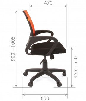 Кресло для оператора CHAIRMAN 696 black (ткань TW-11/сетка TW-69) в Режи - rezh.ok-mebel.com | фото 5