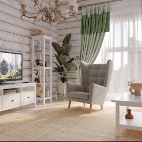 Кресло для отдыха Саари светло-серое, ткань рогожка в Режи - rezh.ok-mebel.com | фото 4
