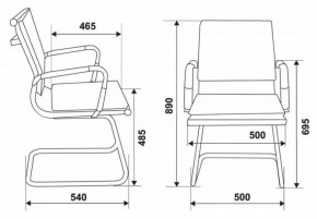 Кресло для посетителя Бюрократ CH-993-Low-V/blue синий в Режи - rezh.ok-mebel.com | фото 3