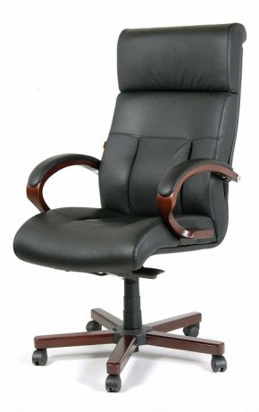 Кресло для руководителя Chairman 421 черный/орех темный, черный в Режи - rezh.ok-mebel.com | фото 7