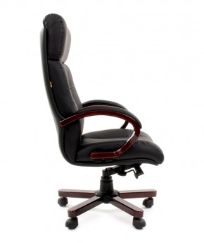 Кресло для руководителя CHAIRMAN  421 (Натуральная кожа) Черное в Режи - rezh.ok-mebel.com | фото 3