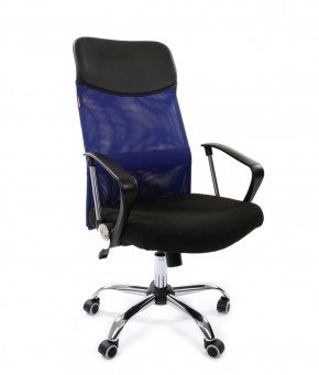 Кресло для руководителя CHAIRMAN 610 N (15-21 черный/сетка синий) в Режи - rezh.ok-mebel.com | фото