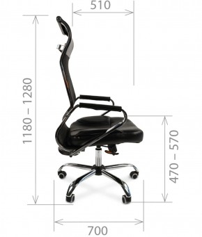 Кресло для руководителя CHAIRMAN 700 (Сетка) Черное в Режи - rezh.ok-mebel.com | фото 5