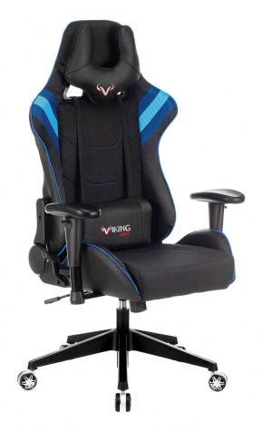 Кресло игровое Бюрократ VIKING 4 AERO BLUE черный/синий в Режи - rezh.ok-mebel.com | фото