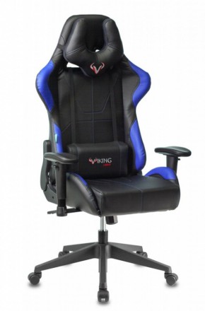 Кресло игровое Бюрократ VIKING 5 AERO BLUE черный/синий в Режи - rezh.ok-mebel.com | фото