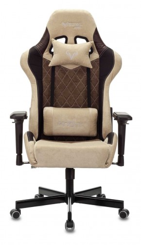 Кресло игровое Бюрократ VIKING 7 KNIGHT BR FABRIC коричневый/бежевый в Режи - rezh.ok-mebel.com | фото 3