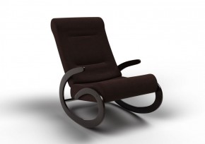 Кресло-качалка Мальта 10-Т-Ш (ткань/венге) ШОКОЛАД в Режи - rezh.ok-mebel.com | фото