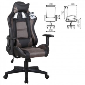 Кресло компьютерное BRABIX "GT Racer GM-100" (черное/коричневое) 531819 в Режи - rezh.ok-mebel.com | фото 2